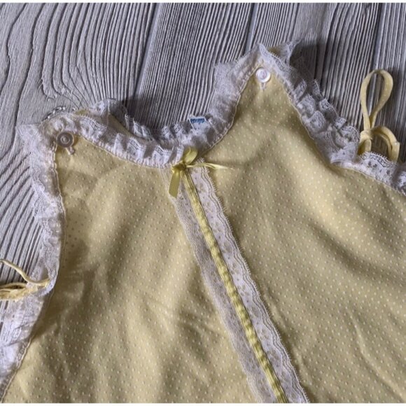Vintage Alexis Pastel Lace Swiss Dot Romantic Apron Top USA - Picture 5 of 8